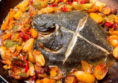 Rodaballo al Horno Port Vintage